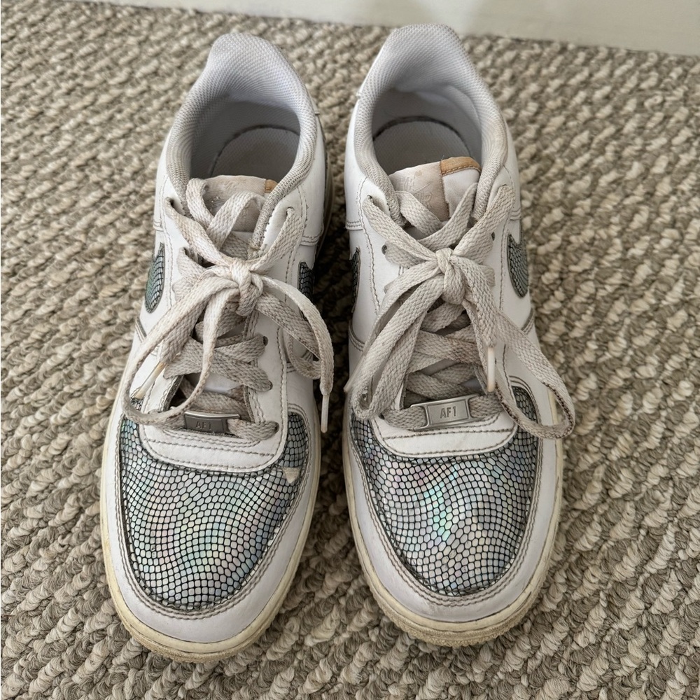 Nike Air Force 1s iridescent